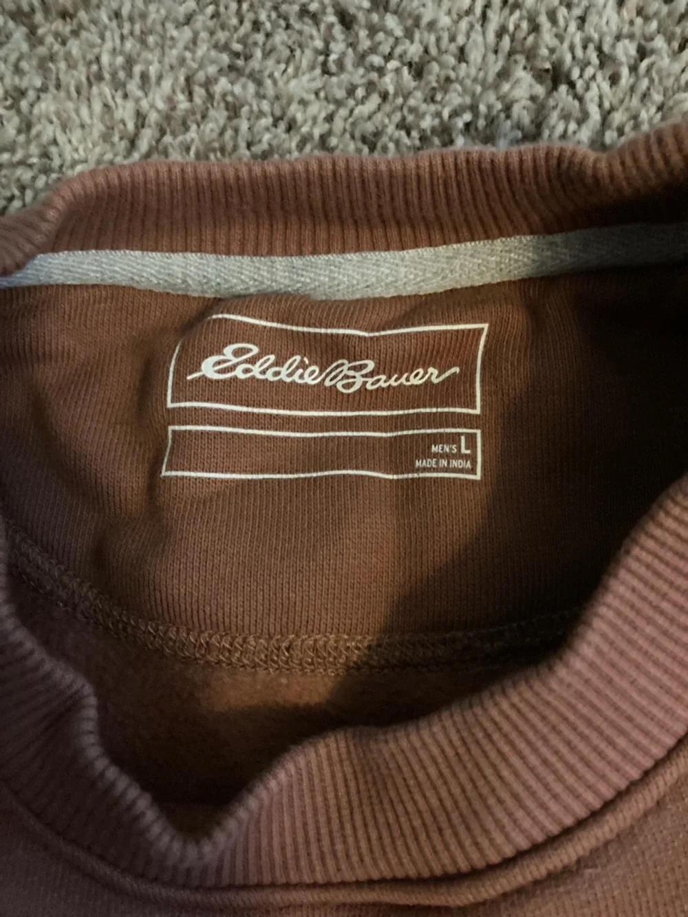 Eddie Bauer Rust Brown Crewneck Sweatshirt with Logo - Picture 5 of 7